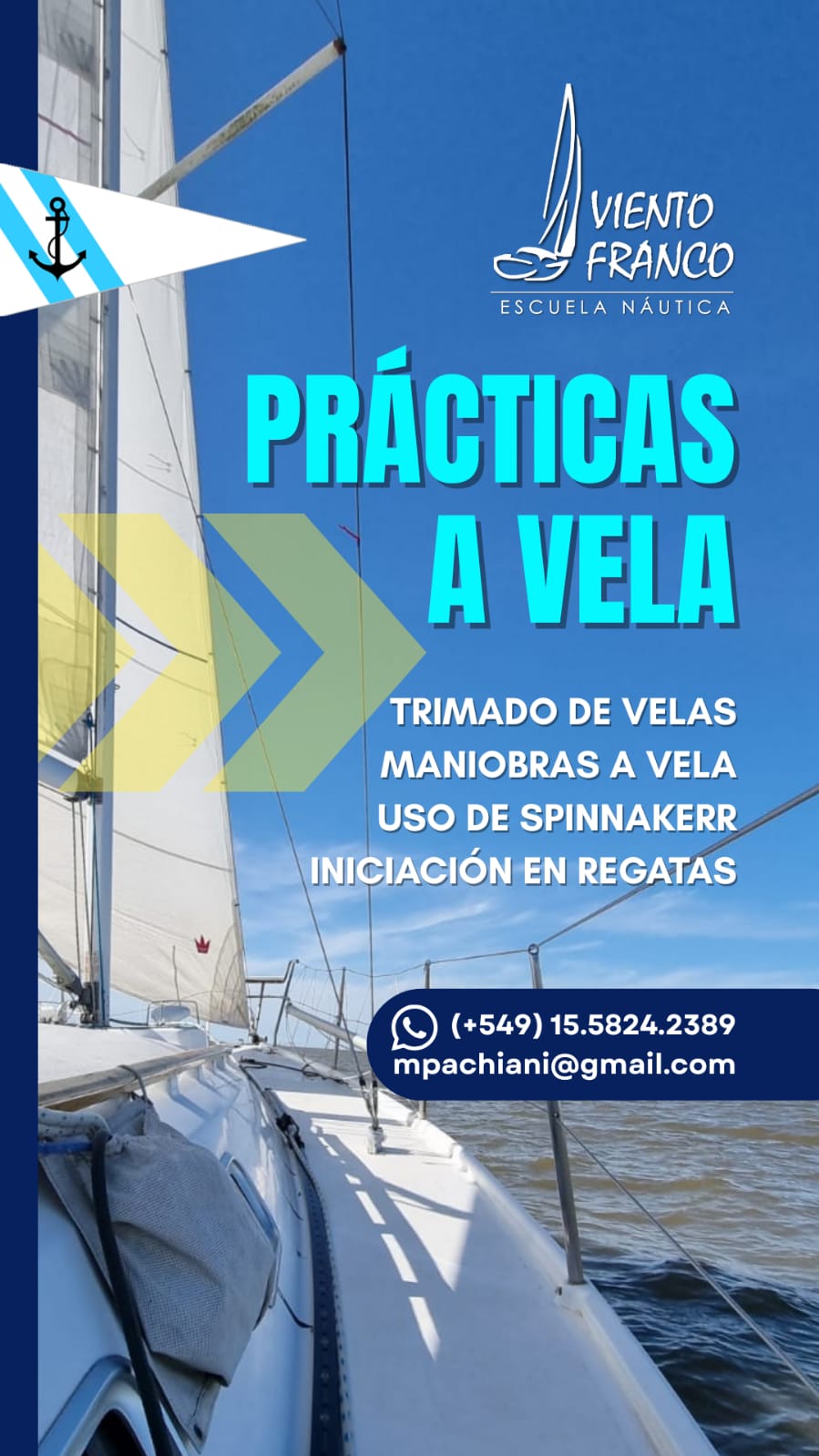 Prácticas de navegación a vela de Viento Franco